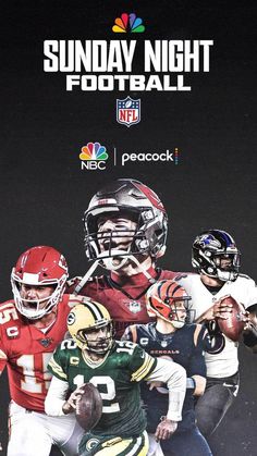 an advertisement for the nbc football show, sunday night football