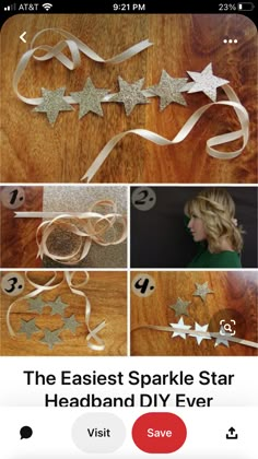 the easy to make sparkle star headband diy ever