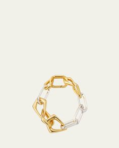 Bottega Veneta bracelet    18karat goldplating and sterling silver    Hinge closure    Made in Italy White Gold Link Bracelet Tarnish Resistant, White Gold Tarnish Resistant Link Bracelet, White Gold Tarnish Resistant Bangle Chain Bracelet, Tarnish Resistant White Gold Bangle Chain Bracelet, Tarnish Resistant White Gold Bangle Bracelet, Silver Gold Plated Link Bracelet, Yellow Gold Polished Chain Link Bracelets, Yellow Gold Chain Link Bracelet With Polished Finish, Silver Link Bracelet With Gold Chain