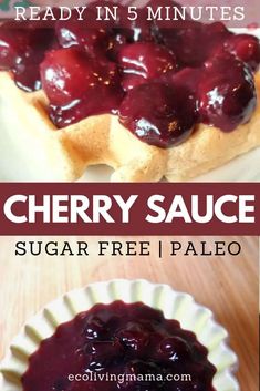 the recipe for cherry sauce is ready in 5 minutes and it's so good to eat