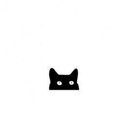 a black cat's head is shown in the middle of a white background,