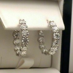 Dangle Hoop Earrings, Moissanite Earrings, Jewelry Images, Diamond Hoop Earrings, Huggie Hoop Earrings, Fine Earrings, Online Earrings, Round Earrings, Moissanite Diamonds