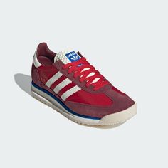 adidas SL 72 RS Shoes - Burgundy | Men's Lifestyle | adidas US Retro Adidas Sneakers With Rubber Waffle Outsoles, Adidas Sporty Sneakers For Walking, Adidas Low-top Walking Sneakers, Casual Adidas Sneakers For Walking, Field Athletes, Adidas Sl 72, Track And Field Athlete, Adidas Design, Birthday Club