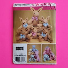 an image of stuffed animals in the shape of rabbits