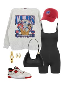 Chicago Cubs Outfit, Sports Outfit, Outfits Styling, Gym Fashion, Summer Dog, Gaming Clothes, Cute Everyday Outfits