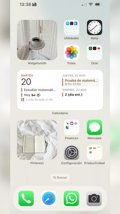 an iphone screen with several different icons on it