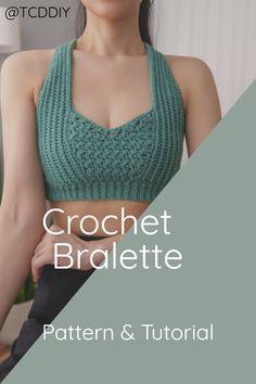 Crochet yourself a new stylish wardrobe with our EASY TO FOLLOW PATTERNS & FREE TUTORIALS! Crochet Loungewear, Crochet Bralette Pattern, Crochet Modern, Bralette Pattern, Sports Bra Pattern, Tank Top Pattern, Modern Crochet Patterns, Cozy Crochet, Crochet Bralette