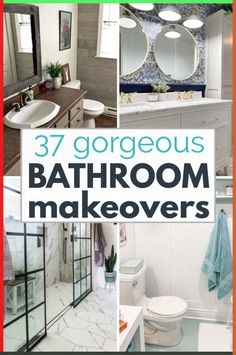 bathroom makeovers with the title 37 gorgeous bathroom makeovers