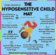 a poster with instructions on how to use the hyposenistive child may