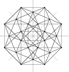 an image with lines and dots in the shape of a hexagonal figure, which is