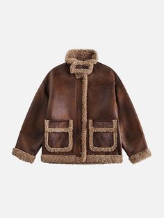 Top Streetwear Brand AelfricEden, Street fashion clothes shopping online, free shipping worldwide! Oversized Winter Coat, Cozy Streetwear, Underground Clothing, Motorcycle Leather Jacket, Top Streetwear Brands, Sherpa Coat, Korean Streetwear, Khaki Jacket, Streetwear Aesthetic