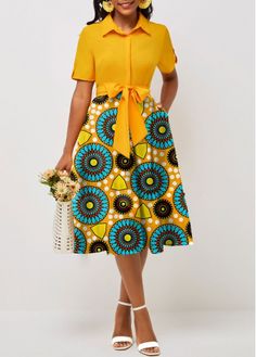 Color:Yellow;Size:S;Size:M;Size:L;Size:XL;Size:XXL;Package Contents:1 X Dress , 1 X Belt;Occasion:Other;Style:Bohemian; Button Dresses For Women, Humility Bible, Dresses Comfortable, African Shirt Dress, African Boutique, Shirt Collar Dress, Dress With Collar, African Dresses Modern, African Inspired Clothing