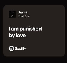 i am pushed by love with spotify's logo on the bottom right corner