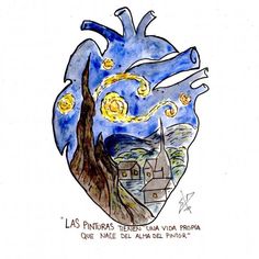 a drawing of a heart with the words la puertas tenda via primaria on it