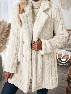 Buy Inexpensive Teddy Jackets at Zolucky online store, SPU: 294QTE8Q484C, Color: Apricot, Theme:Winter, Thickness:Fleece. Fur Cardigan, Elegant Blazers, Lapel Coat, Cozy Coats, Winter Chic, Winter Outerwear, Teddy Coat, Long Sleeves Coats, Sherpa Jacket