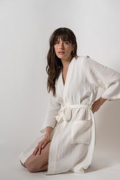 Alaia Kimono Cotton Sleepwear With Kimono Sleeves, Cotton Sleepwear With Kimono Sleeves For Loungewear, White Sleepwear With Kimono Sleeves For Loungewear, Cotton Kimono For Spring Lounging, Spring Cotton Kimono For Lounging, Cotton Kimono For Lounging, Cotton Sleepwear With Kimono Sleeves For Relaxation, White Relaxed Fit Cover-up For Loungewear, White Spring Kimono For Relaxation