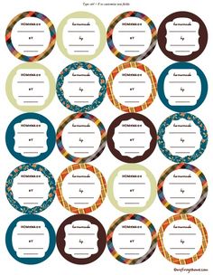 printable round labels with different colors and sizes