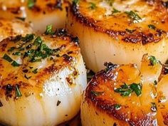 Easy Garlic Butter Baked Scallops Recipe: Perfect for Weeknight Dinners - NewsBreak Garlic Butter Baked Scallops, Sea Scallop Recipes, Baked Scallops Recipe, Easy Potato Pancake Recipe, Oven Baked Tilapia, Butter Scallops, Easy Garlic Butter, Boil Recipes, Homemade Dough Recipe