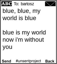 an ad with the words blue, blue, my world is blue