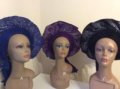 Auto Gele/As Oke Pre Tied head wrap/ Turban for all your fancy occasions. Fitted Purple Turban For Parties, Purple Fitted Turban For Parties, Fitted Purple Party Turban, Adjustable Purple Headwrap For Parties, Adjustable Purple Headwrap For Party, Nigerian Head Wrap, Pre Tied Head Wrap, Wrap Turban, African Weddings