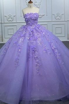 Purple Quinceanera, Western Fabric, Quinceañera Dresses, Purple Tulle