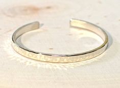 Hammered sterling silver cuff bracelet with elegant radiance in our dainty version - Solid 925 BR716 Mens Silver Jewelry, Cave Creek, Wooden Bracelet, Day Weddings, Hammered Sterling Silver, Sterling Silver Cuff Bracelet, Sterling Silver Cuff, Silver Cuff Bracelet, Silver Cuff