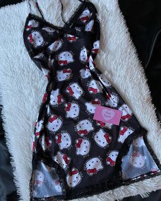 Hello Kitty Sleepwear, Hello Kitty Pattern, Hello Kitty Print, Kitty Pattern, Hello Kitty Dress, Soft Milk, Cute Sleepwear