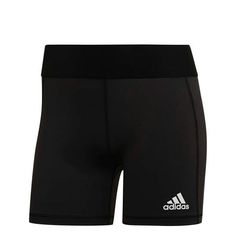 STREAMLINED SHORTS FOR THE VOLLEYBALL COURT Look good. Feel good. Play better. These adidas Techfit volleyball shorts give you one less thing to worry about on the court. Made from stretchy fabric that flexes with your movement, they deliver a locked-in feel that supports every jump and dive. The pre-curved waistband will keep you comfortable point after point. Compression fit Pre-curved elastic waist 85% recycled polyester, 15% elastane interlock Adaptive-fit Techfit fabric Volleyball shorts Stretch fabric Linear wrapping seams These shorts are made with recycled polyester to save resources and decrease emissions. Size: XL 3".  Color: Black.  Gender: female.  Age Group: adult. Volleyball Short, Volleyball Equipment, Curved Waistband, Volleyball Court, Volleyball Shorts, Sport Volleyball, Volleyball Outfits, Look Good Feel Good, The Court