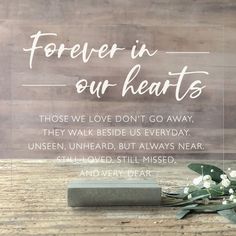 Acrylic Memorial Sign | Forever In Our Hearts Sign | SCC-208 - SCC Signs In Loving Memory Table, Memory Table Sign, Wedding Date Sign, Sign For Wedding, Memory Table, Forever In Our Hearts, Signature Drinks Sign, A Love So Beautiful, Memorial Signs