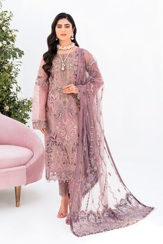 Brand: RamshaProduct Code: Minhal Vol-08 M-804Collection: Minhal by Ramsha Luxury Collection Volume 08Fabric: Organza DETAILS Embroidered Organza front with sequence Embroidered Organza back Embroidered neckline patch with handmade Embroidered Organza sleeves Embroidered organza sleeves lace Embroidered organza ghera lace Embroidered Net dupatta Raw Silk trouser – 2.5 Meter Embroidered organza trouser patches DISCLAIMER:* Lining, Laces, and Tassels are not included in unstitched variants.* Embel Organza Suits, Organza Shirt, Organza Sleeves, Chiffon Dresses, Chiffon Collection, Embroidered Organza, Luxe Wedding, Silk Trousers, Embroidered Neckline