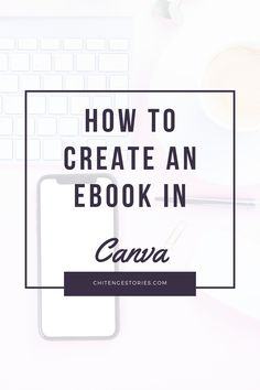 a computer, keyboard and mouse with the words how to create an ebook in canada