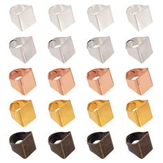 PRICES MAY VARY. [Quantities] Package includes about 30pcs brass ring pad in 5 colors: Antique Bronze/Golden/Platinum/Rose Gold/Silver; offer more choices for your ring jewelry making [Size] Square: 17x19.5mm inner diameter, 20mm wide; 6pcs each color; the ring size can be adjusted according to your finger size; adjustable ring fits most of people [Material] These chunky rings are made of brass in antique color, exquisite finish will make your craft project looks professional! [Easy to use] Glue Cheap Rings For Jewelry Making, Rectangle Ring, Ring Blanks, Jewelry Making Kits, Platinum Rose Gold, Jewellery Making Materials, Gemstone Cabochons, Sewing Organization, Brass Ring