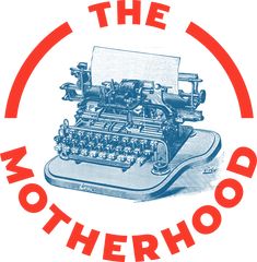 an old fashioned typewriter with the words, the motherhood on it's side