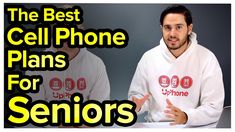 two men sitting at a table with the words cell phone plans for seniors on them