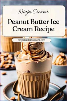 Peanut Butter Protein Ninja Creami, Ninja Creami Reeses Ice Cream, Peanut Butter Ninja Creami Ice Cream, Peanut Butter Ice Cream Ninja Creami, Ninja Creami Frosty, Ninja Crème Recipe, Ninja Creami Ice Cream Recipes Chocolate, Easy Recipes Ninja Creami, Cremi Ninja Recipes