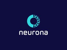 the logo for nerona is shown on a dark background with blue and white colors