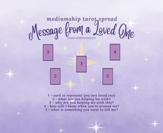 the message from a loved one is written in purple and has stars on it,