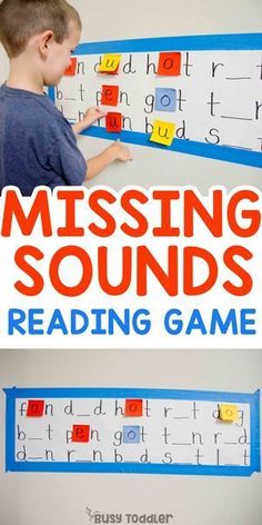 the missing sounds reading game is an easy way to teach letters and numbers with kids