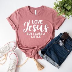 Funny Jesus Shirt, Faith Shirt, Jesus Shirt, Christian Shirt, Christian Gifts, Christian Mom Shirt, Religious Mom gift, Prayer T-Shirt by ShopWavez on Etsy Casual Soft-washed Pink Shirt, Casual Pink Soft-washed Shirt, Basic Cotton Shirt With Funny Text, Casual Tri-blend Shirt With Text Print, Comfortable Pink Crew Neck T-shirt, Comfortable Pink Cotton Top, Comfortable Fit Pre-shrunk Cotton Tops, Comfortable Cotton T-shirt, Soft-washed, Comfortable Fit Cotton Tops