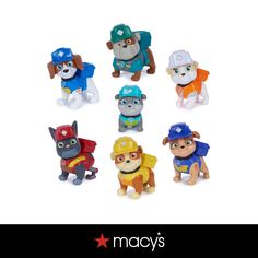 many different toy dogs are shown in this advertisement for macy's toys and collectibles