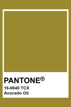 pantone's color swat list for the 2016 - 2020 season, including olive green