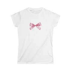 Pink Ribbon Tee Shirt Girlcore Aesthetic Coquette Pink Bow Made with Gildan 64000L .: 100% ringspun cotton (fiber content may vary for different colors) .: Light fabric (4.5 oz/yd² (153 g/m .: Semi-fitted .: Tear-away label .: Runs true to size CARE INSTRUCTIONS Wash inside out to maintain design! Machine wash: cold (max 30C or 90F) Non-chlorine: bleach as needed Tumble dry: medium Do not iron/dryclean Bow Tee Shirt, Fitted Pink T-shirt As A Gift, Ring-spun Cotton Graphic Tee, Girlcore Aesthetic, Coquette Shirt, Grafic Tees, Bow Shirt, Coquette Pink, Ribbon Shirt