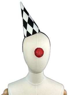 Jester Clown, Clown Hat, Wheeling Wv, Adjustable Headband, Costume Hats, Diamond Pattern, White Diamond, Circus, Headpiece