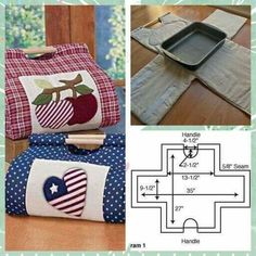 the sewing pattern shows how to sew an apple pillow and other handmade items