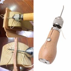 a wooden object that has been made to look like an electric device and is being worked on