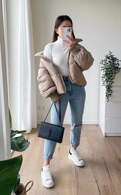 Modest Winter Outfits, Stylish Winter Outfits, Uni Outfits, Easy Winter Outfit, Everyday Fashion Outfits