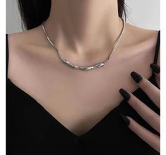 Irregular Bar Alloy Chokermeasurement is cm.Product Information Material: Steel, Alloy Color: Choker - Silver Irregular Necklace, Daily Gift, Sweater Chain, Necklace Fashion, Niche Design, Necklace Choker, Metal Necklaces, Simple Style, Chains Necklace