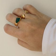 Gemstone Ring Statement Ring Irregular Chunky Gemstone Ring - Etsy Chunky Gemstone Ring, Chunky Ring With Stone, Gold Rings Thick, Chunky Stone Rings, Chunky Gemstone Rings, Gold Chunky Rings, Chunky Gold Rings, Gold Stone Ring, Thick Gold Band