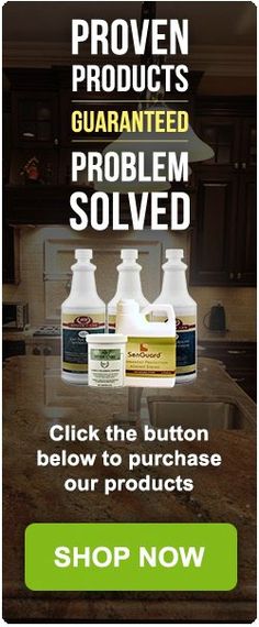 an ad for cleaning products with the words proven products, quaranted problem solver