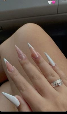 Elegant Touch Nails, Diva Nails, Pointed Nails, Her Nails, Simple Acrylic Nails, Rose Nails, Gem Nails